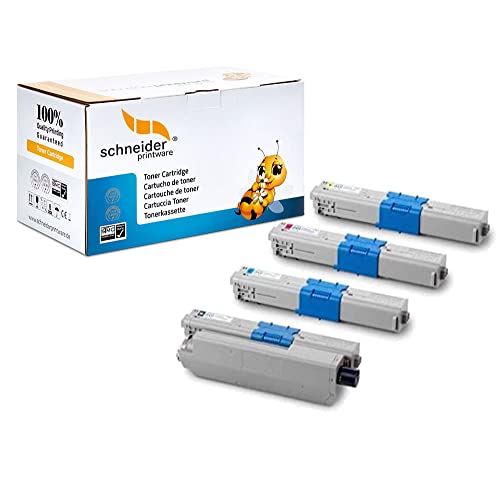 4 Schneider Printware Toner mit 50% mehr DRUCKLEISTUNG nach (ISO-Norm 19798) ersetzen Oki C310dn C330dn C331dn C510 C511dn C531dn C530dn MC352 MC351 MC352 MC361 MC362 MC561 MC562, von schneiderprintware