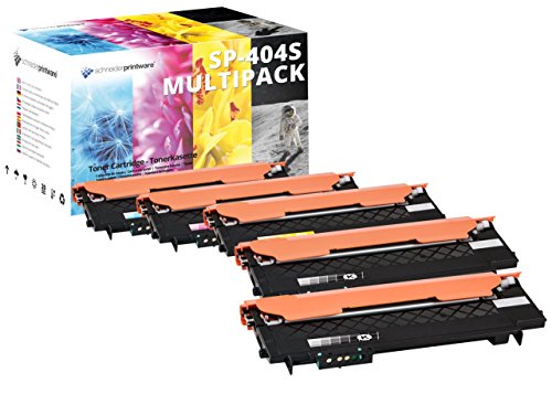 5 SCHNEIDERPRINTWARE TONER 50% mehr Leistung kompatibel zu CLT-K404S CLT-C404S CLT-M404S CLT-Y404S P404C für Samsung Xpress C430 C430W C480 C480FN C480FW C480W von schneiderprintware