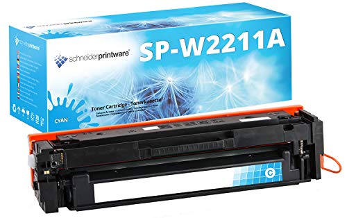 [Mit Original-Chip | wiederverwendet] Schneider Printware Toner kompatibel für HP 207A 207X W2211A Cyan für HP Color Laserjet Pro MFP M255dw M255nw M282nw M283fdn M283fdw | Keine UPDATEPROBLEME von schneiderprintware
