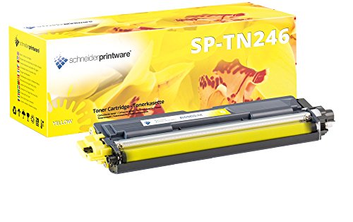 SCHNEIDERPRINTWARE Toner ( 100 PROZENT mehr Druckleistung ) 2.800 Gelb kompatibel zu Brother TN-242Y / TN-246Y von schneiderprintware