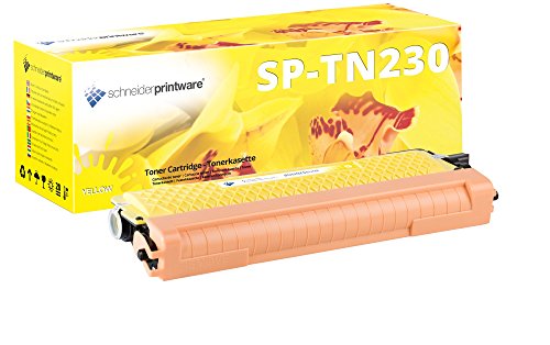 SCHNEIDERPRINTWARE Toner ( 80 PROZENT mehr Druckleistung) kompatibel zu TN-230Y Gelb yellow für Brother HL-3040CN HL-3070CW MFC-9120CN MFC-9320CW DCP-9010CN von schneiderprintware