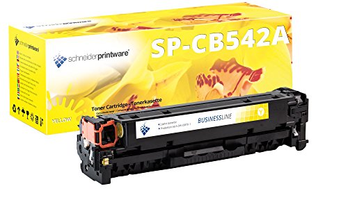 Schneider Printware Toner | 40% mehr Leistung | kompatibel zu CB542A gelb für HP Color Laserjet CM1312nfi MFP CP 1210 1215 1217 1510 1514n 1515n 1518ni von schneiderprintware