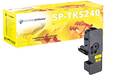 Schneider Printware Toner | 50 Prozent höhere Reichweite | kompatibel zu Kyocera TK-5240 TK-5240Y Gelb für Kyocera ECOSYS M5526cdn | M5526cdw | P5026cdn | P5026cdw von schneiderprintware