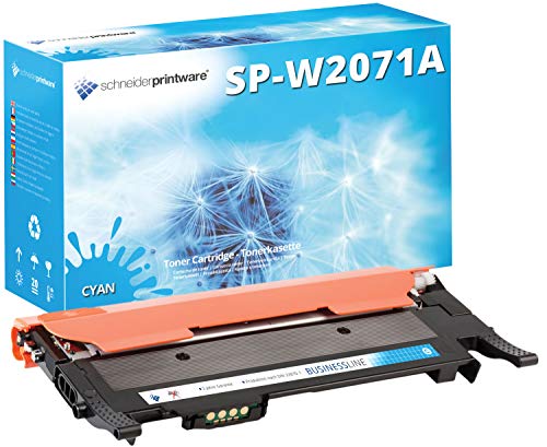 Schneider Printware Toner 50% höhere Reichweite I MIT CHIP I kompatibel zu HP W2071A Cyan 117A für HP Color Laser 150a150nw MFP 178nwg 179fwg von schneiderprintware