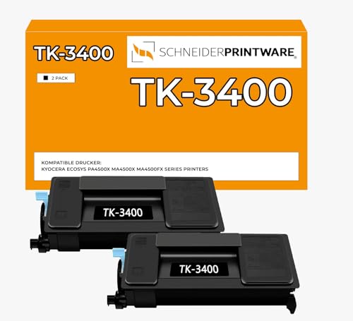 Schneider Printware Toner kompatibel für TK3400 TK-3400 Schwarz für Kyocera ECOSYS PA4500 PA4500x MA4500 MA4500x MA4500f 2er-Pack von schneiderprintware