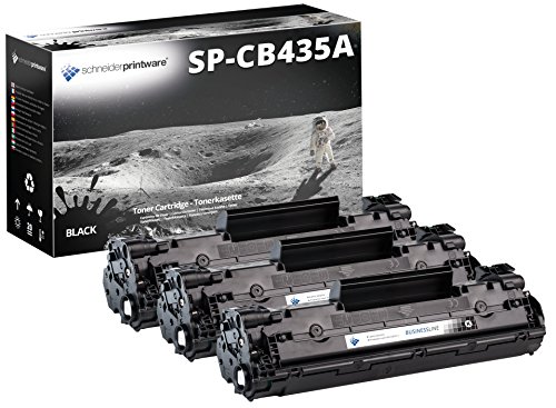 schneiderprintware 3 kompatibel Toner | 100% mehr Leistung | als Ersatz für HP CB435A HP Laserjet P1005 P1006 P1007 P1008 für Canon i-SENSYS LBP-3010, 3100, LaserShot LBP-3018, 3108, 3050, 3150, 3010 von schneiderprintware