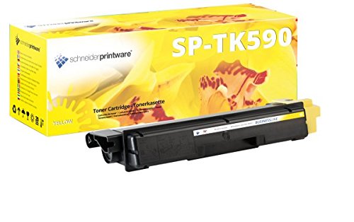 schneiderprintware FABRIKNEUER Toner kompatibel zu TK-590Y Yellow /Gelb für Kyocera ECOSYS M6026cdn M6026cidn M6526cdn M6526cidn P6026cdn FS-C2126mfp FS-C2526mfp FS-C2626mfp FS-C5250dn von schneiderprintware