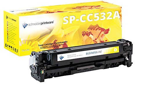 schneiderprintware kompatibel Toner als Ersatz für 304A CC532A gelb für HP Color Laserjet CM2320fxi MFP CM2320nf MFP CP2025 DN n Canon i-sensys MF 8550cdn 8580cdw LBP7200cdn LBP7210cdn von schneiderprintware