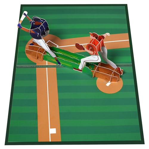 scicent Geburtstagskarte Pop-Up Karte mit Umschlag 3D Glückwunschkarte oder Geldgeschenk zum Geburtstag Sport Abschlussfeier 3d Pop Up Karte Baseball Vatertagskarten Karte mit Umschlag 32210 von scicent
