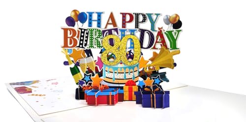 scicent Geburtstagskarten Set Mit Umschlag Kreative Geburtstag Grußkarten Mann Geburtstagskarte 80 Pop Up Glückwunschkarte für Familie Freunde Verliebte Eltern - 23111 scicent Geburtstagskarten Set Mit Umschlag Kreative Geburtstag Grußkarten Mann Geburtstagskarte 80 Pop Up Glückwunschkarte für Familie Freunde Verliebte Eltern - 23111 von scicent