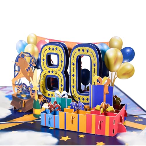 scicent Glückwunschkarten Geburtstag Pop Up Geburtstag Karte zum 80. Geburtstag 3D Happy Birthday Karten Geburtstagskarte mit Umschlag Kreative Geburtstagsgeschenk Familie Jahrestag Geschenk - 31715 scicent Glückwunschkarten Geburtstag Pop Up Geburtstag Karte zum 80. Geburtstag 3D Happy Birthday Karten Geburtstagskarte mit Umschlag Kreative Geburtstagsgeschenk Familie Jahrestag Geschenk - 31715 von scicent