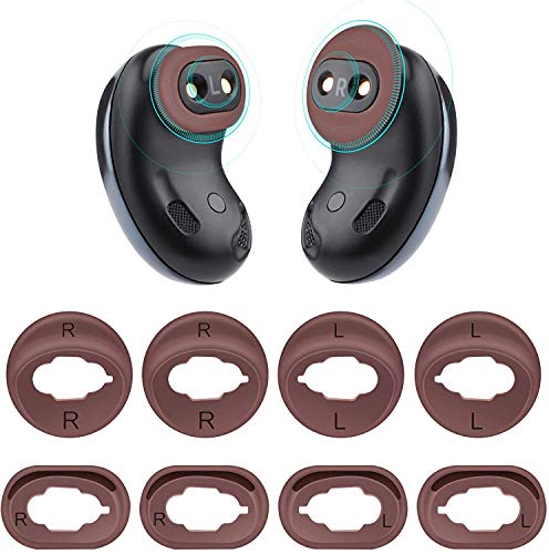 sciuU [4 Paare] Ear Wing Tips, Weiches Silikon-Ohrgel Kompatibel mit Samsung Galaxy Buds Live 2020 Earbuds Kopfhörer, Ersatz rutschfeste Anti-verlorene Ohr Flügelabdeckung, Schwarz von sciuU