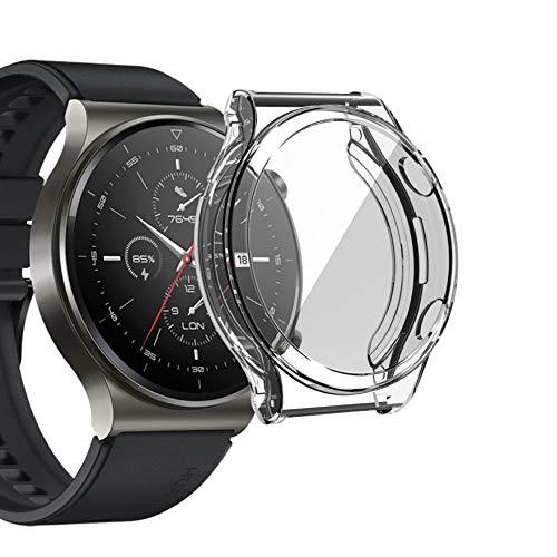 sciuU Hülle Kompatibel mit Huawei Watch GT 2 Pro Smartwatch, Rundum Schutzhülle mit Displayschutzfolie, Flexible TPU-Gehäuse Case Schale Kompletter Schutz Cover für Huawei GT2 Pro, Klar von sciuU