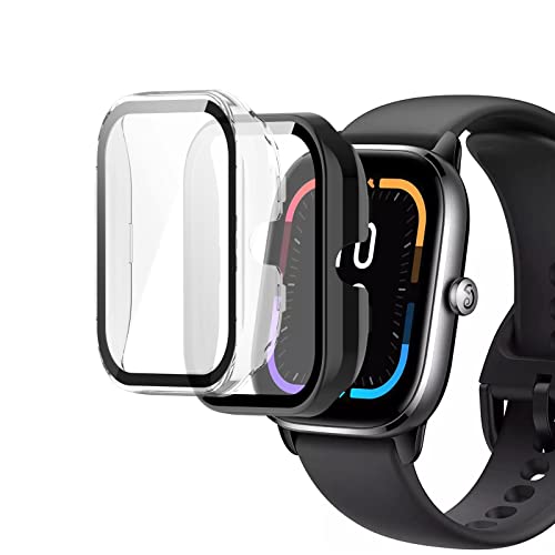 sciuU Hülle mit Display Schutzglas Kompatibel mit Amazfit GTS 4 Mini, Schutzhülle Case eingebaut Schutzfolie Glasfolie Screen Protector, passt für Smartwatch GTS4 Mini, Schwarz + klar sciuU Hülle mit Display Schutzglas Kompatibel mit Amazfit GTS 4 Mini, Schutzhülle Case eingebaut Schutzfolie Glasfolie Screen Protector, passt für Smartwatch GTS4 Mini, Schwarz + klar von sciuU