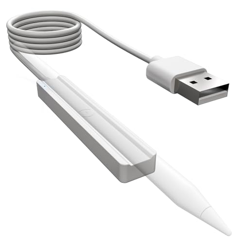 sciuU Magnetisches Ladekabel Flexibles Kabel (1m) komptibel mit Apple Pencil 2, magnetischem Ladeanschluss Ladegerät mit USB Anschluss zu Magnetischer Adapter von sciuU