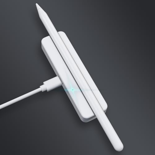 sciuU Magnetisches Ladestation Kompatibel mit Apple Pencil 2, Ladedock Ladekabel Ständer mit 1m Kabel USB, Ladegerät Halter mit LED-Indikator von sciuU