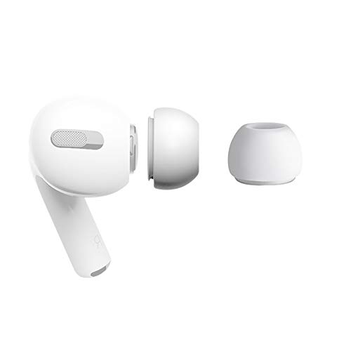 sciuU Silikon Ohrpolster Kompatibel mit Apple Airpods Pro, Ohrhörertips Ersatz Ohrhörer Earbuds Hülle, Silikon Soft Ohrhörer Pads Ohrpolster Ohrstöpsel Cover,Weiß,1 Paar * M von sciuU