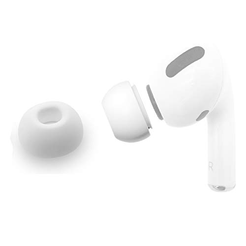 sciuU Silikon Ohrpolster Kompatibel mit Apple Airpods Pro, Ohrhörertips Ersatz Ohrhörer Earbuds Hülle, Silikon Soft Ohrhörer Pads Ohrpolster Ohrstöpsel Cover,Weiß,1 Paar * S von sciuU