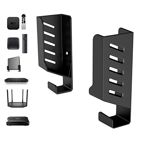 sciuU Universelle Wandhalterung für Router/TV-Box/Laptop/Netzwerk-Switches/Modems, kompatibel mit TP-Link, Mi Box, Apple TV, Sky Q, Mehrzweck Halter Wandregal für Gerätedicke < 4cm, Schwarz sciuU Universelle Wandhalterung für Router/TV-Box/Laptop/Netzwerk-Switches/Modems, kompatibel mit TP-Link, Mi Box, Apple TV, Sky Q, Mehrzweck Halter Wandregal für Gerätedicke < 4cm, Schwarz von sciuU