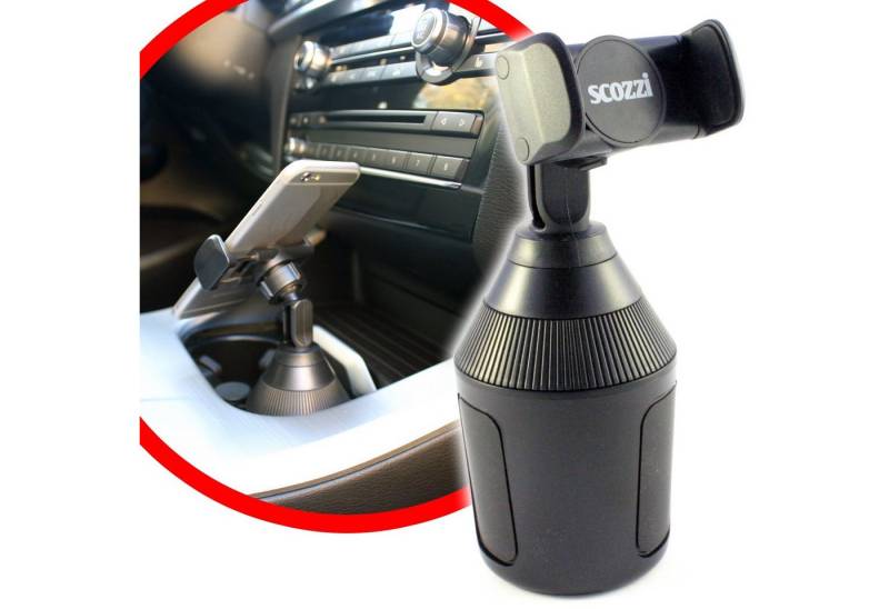 scozzi Handyhalterung Auto Getränkehalter Getränke Dosenhalter Handy Halter Handy-Halterung von scozzi