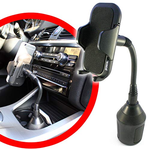 scozzi Handyhalterung Auto Getränkehalter Schwanenhals Handy KFZ Halterung Halter zB kompatibel mit Samsung S24 S23 S22 S21 S20 A55 A54 A53 A35 für iPhone 15 14 13 12 11 X FE Plus Ultra Mini Lite Pro von scozzi