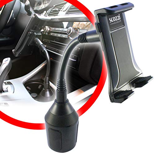 scozzi Handyhalterung Auto Getränkehalter Schwanenhals Handy KFZ Halterung Halter zB kompatibel mit Samsung S24 S23 S22 S21 S20 A55 A54 A53 A35 für iPhone 15 14 13 12 11 X FE Plus Ultra Pro Mini Lite von scozzi
