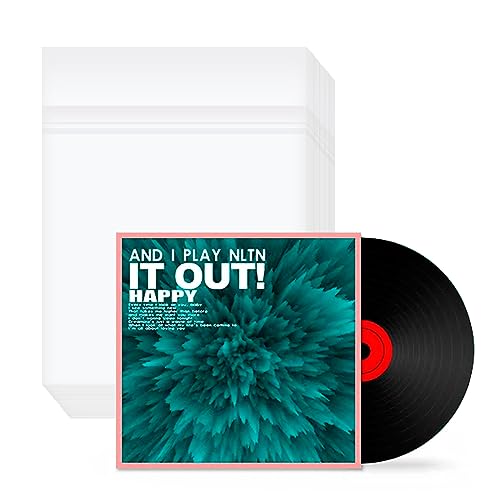 sdroceRyaM 50 Stück 17,8 cm äußere Vinyl-Schallplattenhüllen, EP-Klare, wiederverschließbare Schallplattenschutzhüllen, Kunststoffhüllen, schützt vor Verschleiß, Kratzern, Staub. von sdroceRyaM