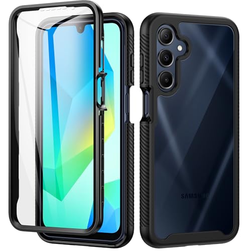 seacosmo für Samsung Galaxy A16 5G/ A16 4G/ A26 5G Hülle, Stoßfest Cover 360 Grad vollschutz Handyhülle Samsung A16 5G Rugged Schutzhülle Galaxy A16/A26 mit eingebautem Displayschutz, Schwarz von seacosmo