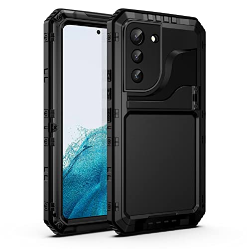 seacosmo Samsung Galaxy S22 Hülle Wasserdicht, Militärstandard Schutzhülle mit integriertem Bildschirmschutz und Ständer Stoßfest Metall Handyhülle für Samsung S22, Schwarz seacosmo Samsung Galaxy S22 Hülle Wasserdicht, Militärstandard Schutzhülle mit integriertem Bildschirmschutz und Ständer Stoßfest Metall Handyhülle für Samsung S22, Schwarz von seacosmo