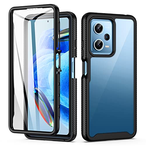 seacosmo für Xiaomi Poco X5 Pro 5G Hülle/Redmi Note 12 Pro 5G Hülle, Stoßfest Handyhülle Poco X5 Pro 360 Grad vollschutz Cover Rugged Schutzhülle mit eingebautem Displayschutz, Schwarz seacosmo für Xiaomi Poco X5 Pro 5G Hülle/Redmi Note 12 Pro 5G Hülle, Stoßfest Handyhülle Poco X5 Pro 360 Grad vollschutz Cover Rugged Schutzhülle mit eingebautem Displayschutz, Schwarz von seacosmo