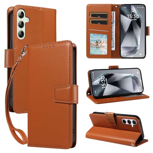 Leder Wallet Case für Samsung A36, Flip Magnetic Protective Shockproof and Stand Feature A36 Sam Sung Phone Case, TPU Shell Galaxy A 36 Phone Cases with Card Holder Brown Leder Wallet Case für Samsung A36, Flip Magnetic Protective Shockproof and Stand Feature A36 Sam Sung Phone Case, TPU Shell Galaxy A 36 Phone Cases with Card Holder Brown von seaoppn