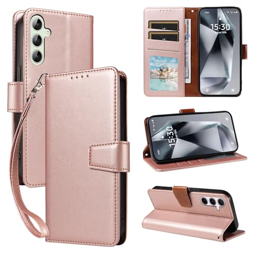 Leder Wallet Case für Samsung A36, Flip Magnetic Protective Shockproof and Stand Feature A36 Sam Sung Phone Case, TPU Shell Galaxy A 36 Phone Cases with Card Holder Pink Leder Wallet Case für Samsung A36, Flip Magnetic Protective Shockproof and Stand Feature A36 Sam Sung Phone Case, TPU Shell Galaxy A 36 Phone Cases with Card Holder Pink von seaoppn