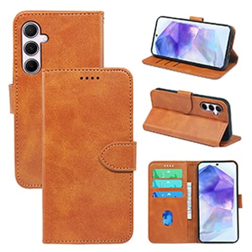 Schutzhülle für Samsung A56, PU-Leder, Brieftasche, Galaxy A56, stoßfeste TPU-Schale, magnetische Schutzhülle mit 3 Kartenfächern und Standfunktion, kompatibel mit Sam-Sung A 56, Gelb Schutzhülle für Samsung A56, PU-Leder, Brieftasche, Galaxy A56, stoßfeste TPU-Schale, magnetische Schutzhülle mit 3 Kartenfächern und Standfunktion, kompatibel mit Sam-Sung A 56, Gelb von seaoppn
