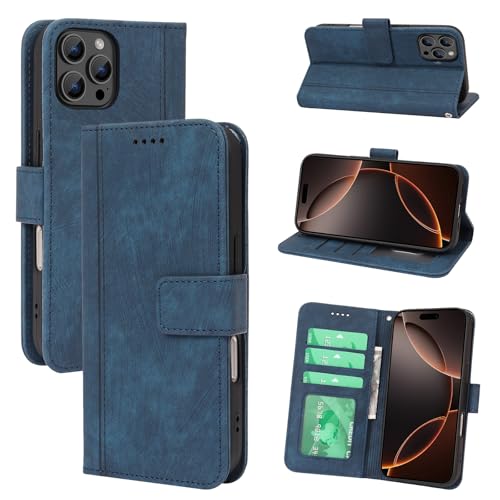 Schutzhülle für iPhone 16 Pro Max, Rundum-Schutzhülle aus echtem Leder, 16 Pro Max, Handyhülle mit TPU-Innenschale, Kartenfächern, Kickstand und Magnetverschluss, iPhone 16Pro MaxCase für Damen Schutzhülle für iPhone 16 Pro Max, Rundum-Schutzhülle aus echtem Leder, 16 Pro Max, Handyhülle mit TPU-Innenschale, Kartenfächern, Kickstand und Magnetverschluss, iPhone 16Pro MaxCase für Damen von seaoppn