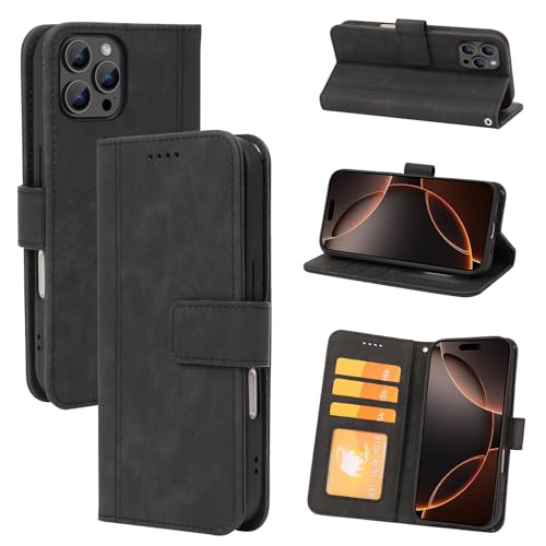 Schutzhülle für iPhone 16 Pro Max, Rundum-Schutzhülle aus echtem Leder, 16 Pro Max, Handyhülle mit TPU-Innenschale, Kartenfächern, Kickstand und Magnetverschluss, iPhone 16Pro MaxCase für Damen Schutzhülle für iPhone 16 Pro Max, Rundum-Schutzhülle aus echtem Leder, 16 Pro Max, Handyhülle mit TPU-Innenschale, Kartenfächern, Kickstand und Magnetverschluss, iPhone 16Pro MaxCase für Damen von seaoppn