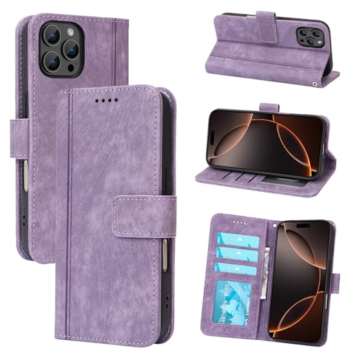 Schutzhülle für iPhone 16 Pro Max, Rundum-Schutzhülle aus echtem Leder, 16 Pro Max, Handyhülle mit TPU-Innenschale, Kartenfächern, Kickstand und Magnetverschluss, iPhone 16Pro MaxCase für Damen Schutzhülle für iPhone 16 Pro Max, Rundum-Schutzhülle aus echtem Leder, 16 Pro Max, Handyhülle mit TPU-Innenschale, Kartenfächern, Kickstand und Magnetverschluss, iPhone 16Pro MaxCase für Damen von seaoppn