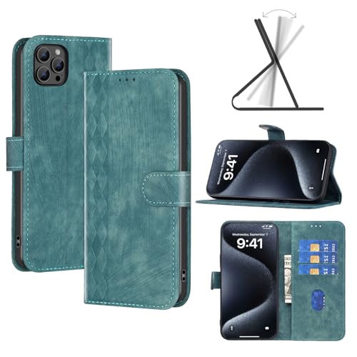 Schutzhülle für iPhone 16 Pro Max, Rundumschutz aus echtem Leder, I16 ProMax Handyhülle mit TPU-Innenschale, Kartenfächern, Ständer und Magnetverschluss, 16 Pro Max Handyhüllen für Damen, Herren und Schutzhülle für iPhone 16 Pro Max, Rundumschutz aus echtem Leder, I16 ProMax Handyhülle mit TPU-Innenschale, Kartenfächern, Ständer und Magnetverschluss, 16 Pro Max Handyhüllen für Damen, Herren und von seaoppn