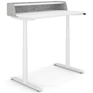 sedus desk home elektrisch höhenverstellbarer Schreibtisch weiß rechteckig, T-Fuß-Gestell weiß 120,0 x 70,0 cm von sedus