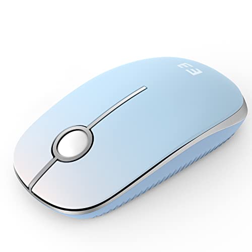 seenda Maus Kabellos, 2,4G Funkmaus mit 1600 DPI für PC/Laptop/MacBook/Linux, 3 Leise Tasten, Für Links- und Rechtshänder, 18 Monate Akkulaufzeit (Blaugrün) von seenda