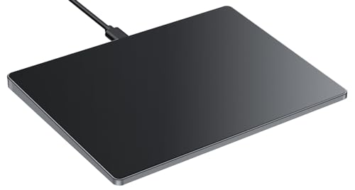 seenda Touchpad für PC, 2024 Version Kabelgebundenes Trackpad aus gehärtetem Glas und Aluminumbasis, Multi-Touch Navigation mit Hoher Präzision, Externes Touchpad Maus für Windows 10/11(Schwarz) von seenda