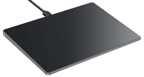seenda Touchpad für PC, Aktualisiertes Kabelgebundenes Trackpad aus Gehärteten Glasoberfläche und Aluminumbasis, Hochpräzise Navigation, Externes Touchpad Maus für Windows 10/11(Schwarz) von seenda