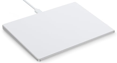 seenda Touchpad für PC, Aktualisiertes Kabelgebundenes Trackpad aus Gehärteten Glasoberfläche und Aluminumbasis, Hochpräzise Navigation, Externes Touchpad Maus für Windows 10/11(Weiß) von seenda