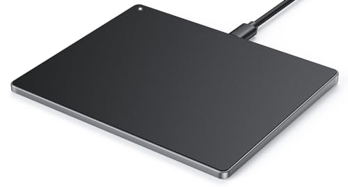 seenda Touchpad für Windows, Externes Aluminium Trackpad mit Multi-Touch Navigation, Hochpräzise Touchpad Maus mit Kabel nur für Windows 11/10, Computer/Laptop, Schwarz & Grau von seenda