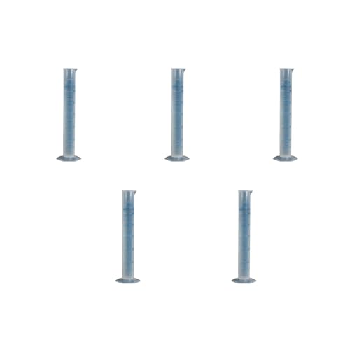 seluluory 5-teiliges transparentes Messzylinder-Set, Messzylinder, Labortest, abgestufte Flüssigkeit, Teströhrenwerkzeug von seluluory