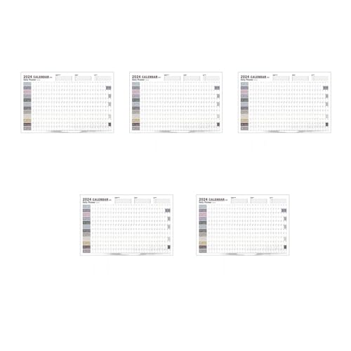 seluluory 5 x 12-Monats-Schreibtischkalender 2024, jährlicher monatlicher Schreibtischkalender, 2024 Wandkalender für Heimschule und Zeitplan von seluluory