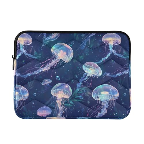 Laptop-Hülle, Laptophülle, Computer-Tragetasche, Notebook-Tasche, Aktentasche, Kissen, Schutz, M, buntes Quallenmuster Laptop-Hülle, Laptophülle, Computer-Tragetasche, Notebook-Tasche, Aktentasche, Kissen, Schutz, M, buntes Quallenmuster von senya