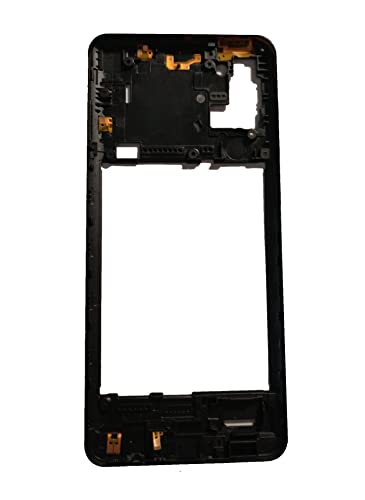 Kompatibel mit Samsung Galaxy A21S / A217F A217 Ersatzteil Middle Frame Schale Mittelrahmen mit Seitenrahmen + Lautstärketasten (Schwarz) von senza marchio