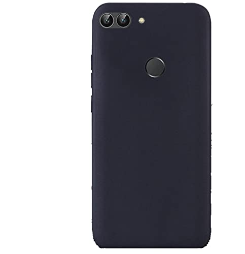 Kompatibel mit Huawei P Smart FIG-LX1 FIG-L21 / ENJOY 7S (5.65) Schutzhülle Cover Case Soft Matte Gel Silikon Flexibler Schutz Weich TPU (Schwarz) von senza marchio