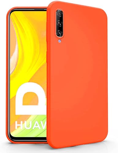 Schutzhülle kompatibel mit Huawei P Smart PRO/STK-L21 Display 6,59 Zoll (16,59 cm) Tastenabdeckung Gel Silikon TPU weich flexibel Matte Ultra Soft Slim Case Orange von senza marchio