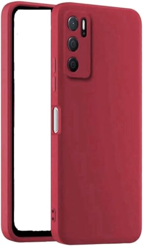Schutzhülle kompatibel mit OPPO A16 / A16S CPH2271 / CPH2269, CPH2275 (6.52) A54S / CPH2273 Tastenabdeckung Schutzhülle Gel Silikon TPU Weich Flexibel Matte Soft Slim Case (Rot) von senza marchio